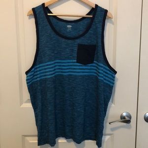 NEVER WORN Old Navy Blue Striped Pocket Tank Top
